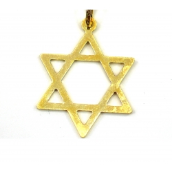 14Kt Yellow Gold Star Of David Pendant (1.80gr)